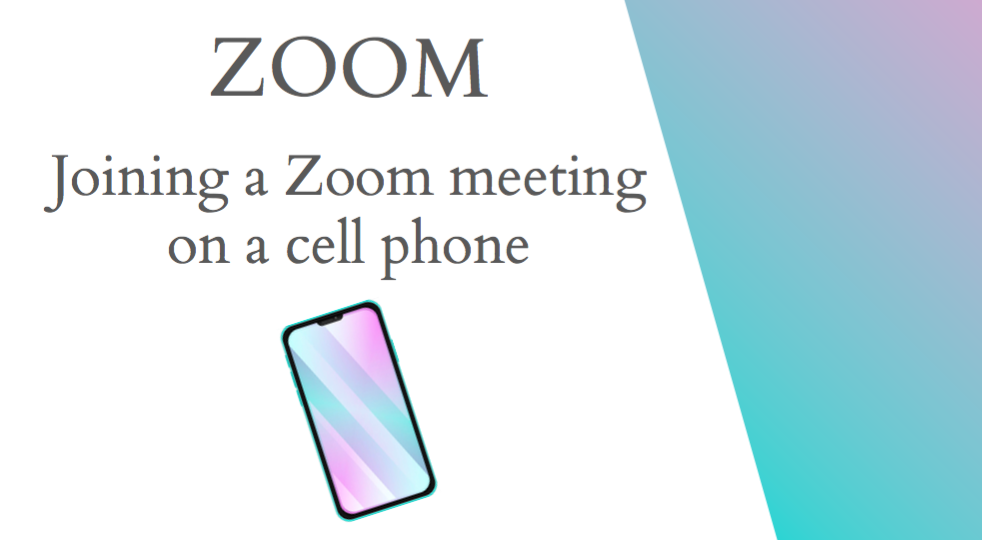 Joining a Zoom meeting with a cell phone English image